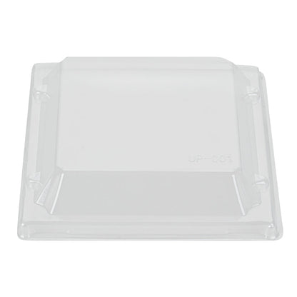 Taipei Clear Plastic Lid - Fits Square Poplar Flare Container - 100 count box