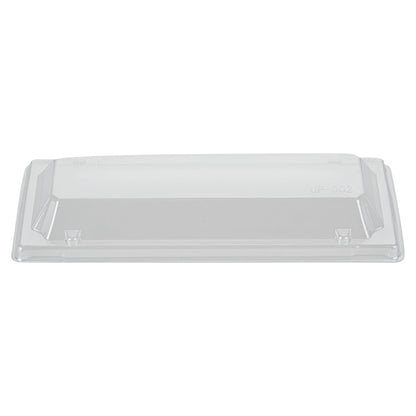Taipei Clear Plastic Lid - Fits Rectangle Poplar Long Flare Container - 100 count box