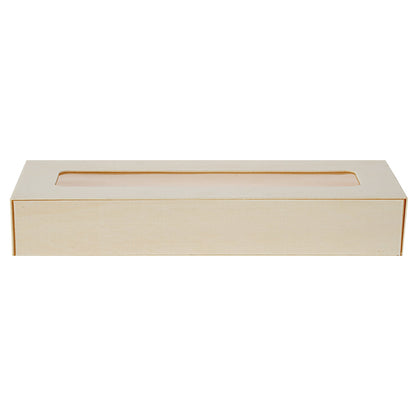 Taipei 9 oz Rectangle Poplar Container - with Window Flap Lid - 100 count box