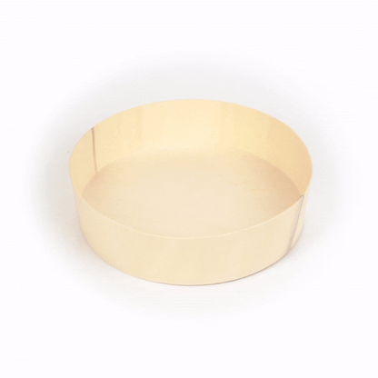 Taipei 33 oz Round Poplar Large Container - 6 3/4" x 6 3/4" x 1 3/4" - 100 count box