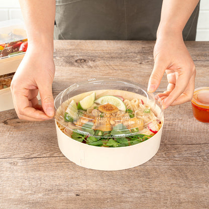 Taipei Clear Plastic Lid - Fits Poplar Large Container - 100 count box