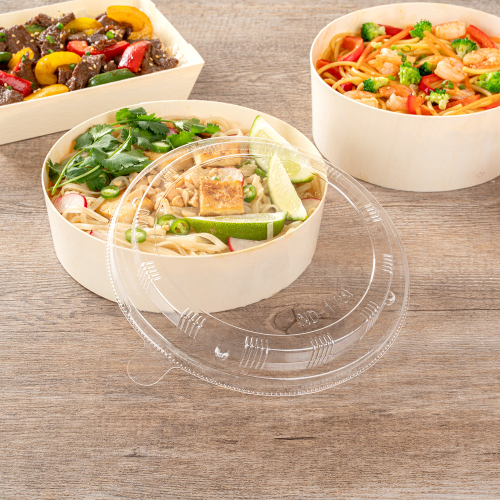 Taipei Clear Plastic Lid - Fits Poplar Large Container - 100 count box