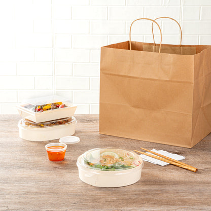 Taipei Clear Plastic Lid - Fits Poplar Large Container - 100 count box