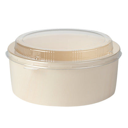 Taipei Clear Plastic Lid - Fits Round Poplar Small and Deep Containers - 100 count box