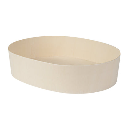 Taipei 38 oz Oval Poplar Container - 7 1/2" x 5 1/2" x 2 1/4" - 100 count box