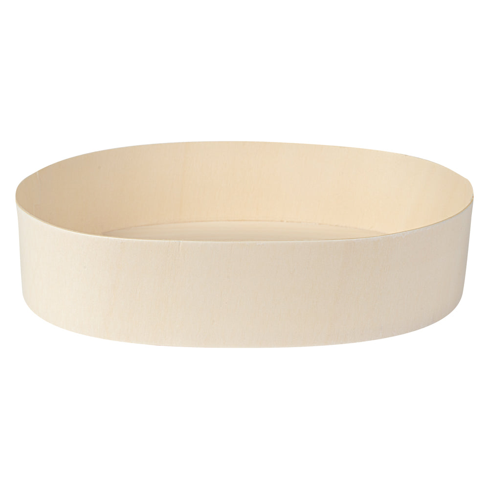 Taipei 38 oz Oval Poplar Container - 7 1/2" x 5 1/2" x 2 1/4" - 100 count box