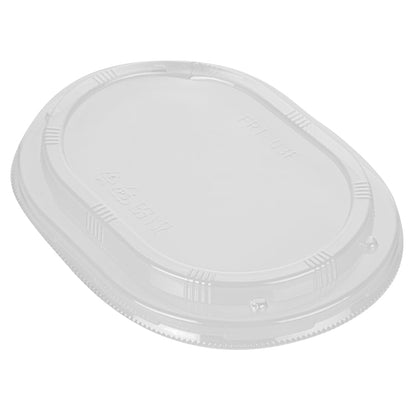 Taipei Clear Plastic Lid - Fits Oval Poplar Container - 100 count box