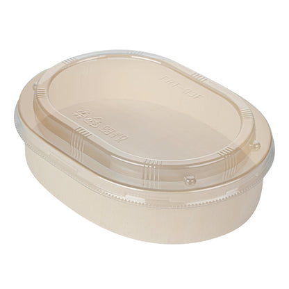 Taipei Clear Plastic Lid - Fits Oval Poplar Container - 100 count box