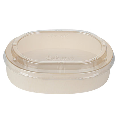Taipei Clear Plastic Lid - Fits Oval Poplar Container - 100 count box