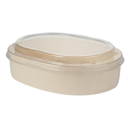 Taipei Clear Plastic Lid - Fits Oval Poplar Container - 100 count box