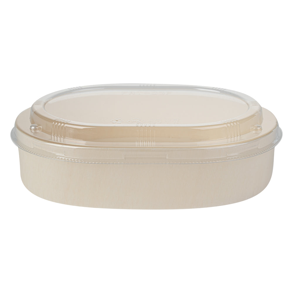Taipei Clear Plastic Lid - Fits Oval Poplar Container - 100 count box