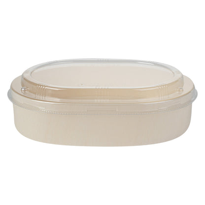 Taipei Clear Plastic Lid - Fits Oval Poplar Container - 100 count box