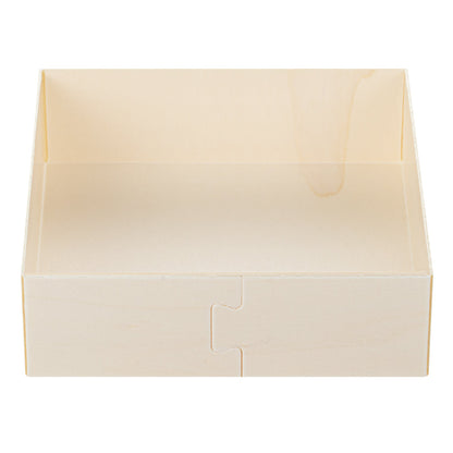 Taipei 17 oz Square Poplar Straight Container - 4 3/4" x 5" x 1 1/2" - 100 count box
