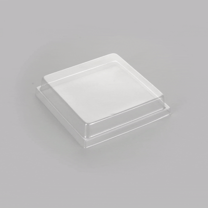 Taipei Clear Plastic Lid - Fits Square Poplar Straight Container - 100 count box