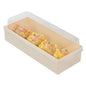 Taipei Clear Plastic Lid - Fits Rectangle Poplar Long Straight Container - 100 count box