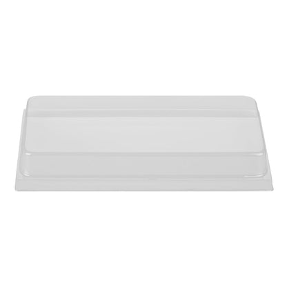 Taipei Clear Plastic Lid - Fits Rectangle Poplar Long Straight Container - 100 count box