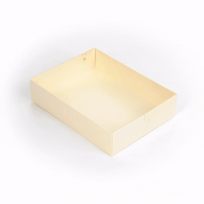 Taipei 23 oz Rectangle Poplar Short Straight Container - 6 1/4" x 4 3/4" x 1 1/2" - 100 count box