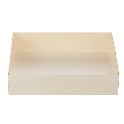 Taipei 23 oz Rectangle Poplar Short Straight Container - 6 1/4" x 4 3/4" x 1 1/2" - 100 count box