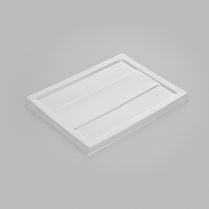 Taipei Clear Plastic Lid - Fits Rectangle Poplar Short Straight Container - 100 count box