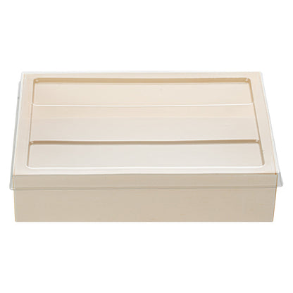 Taipei Clear Plastic Lid - Fits Rectangle Poplar Short Straight Container - 100 count box