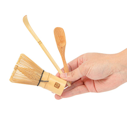 Dojo Natural Bamboo Matcha Tea Set - 3-Piece - 2 3/4" x 2 1/2" x 6 3/4" - 1 count box