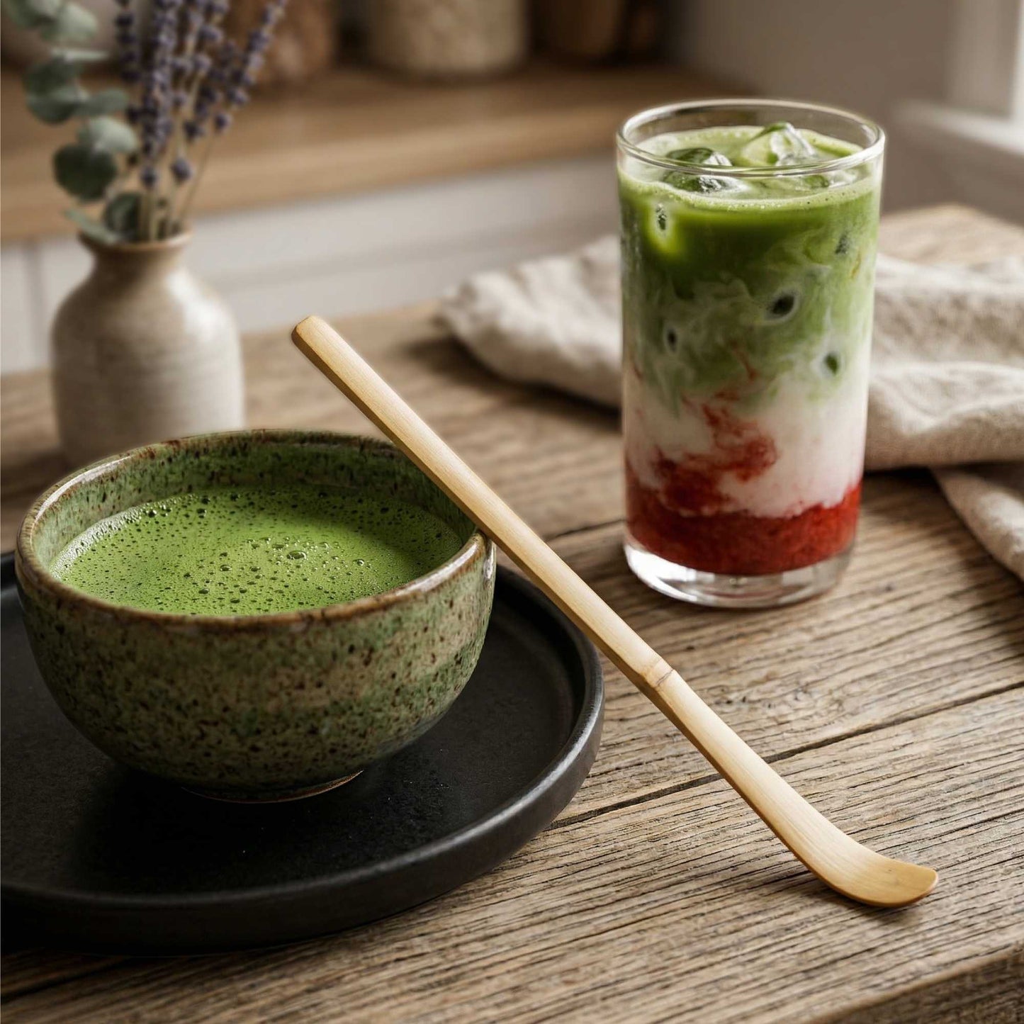 Dojo Natural Bamboo Matcha Scoop - Chashaku - 6 1/2" - 1 count box