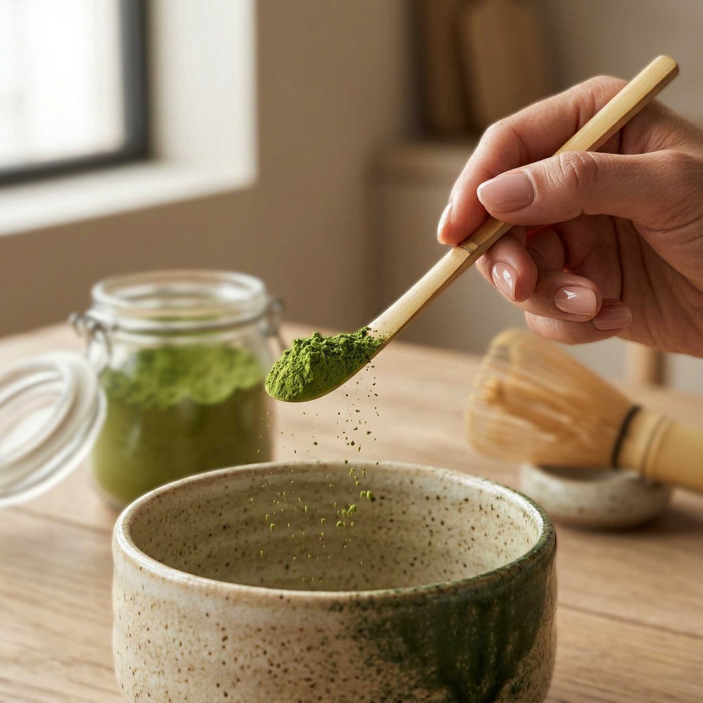 Dojo Natural Bamboo Matcha Scoop - Chashaku - 6 1/2" - 1 count box