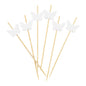 Pixy White Bamboo Butterfly Pick - 4" x 3/4" - 1000 count box