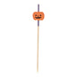 Pixy Orange Bamboo Jack-o-Lantern Pick - 4" x 3/4" - 1000 count box
