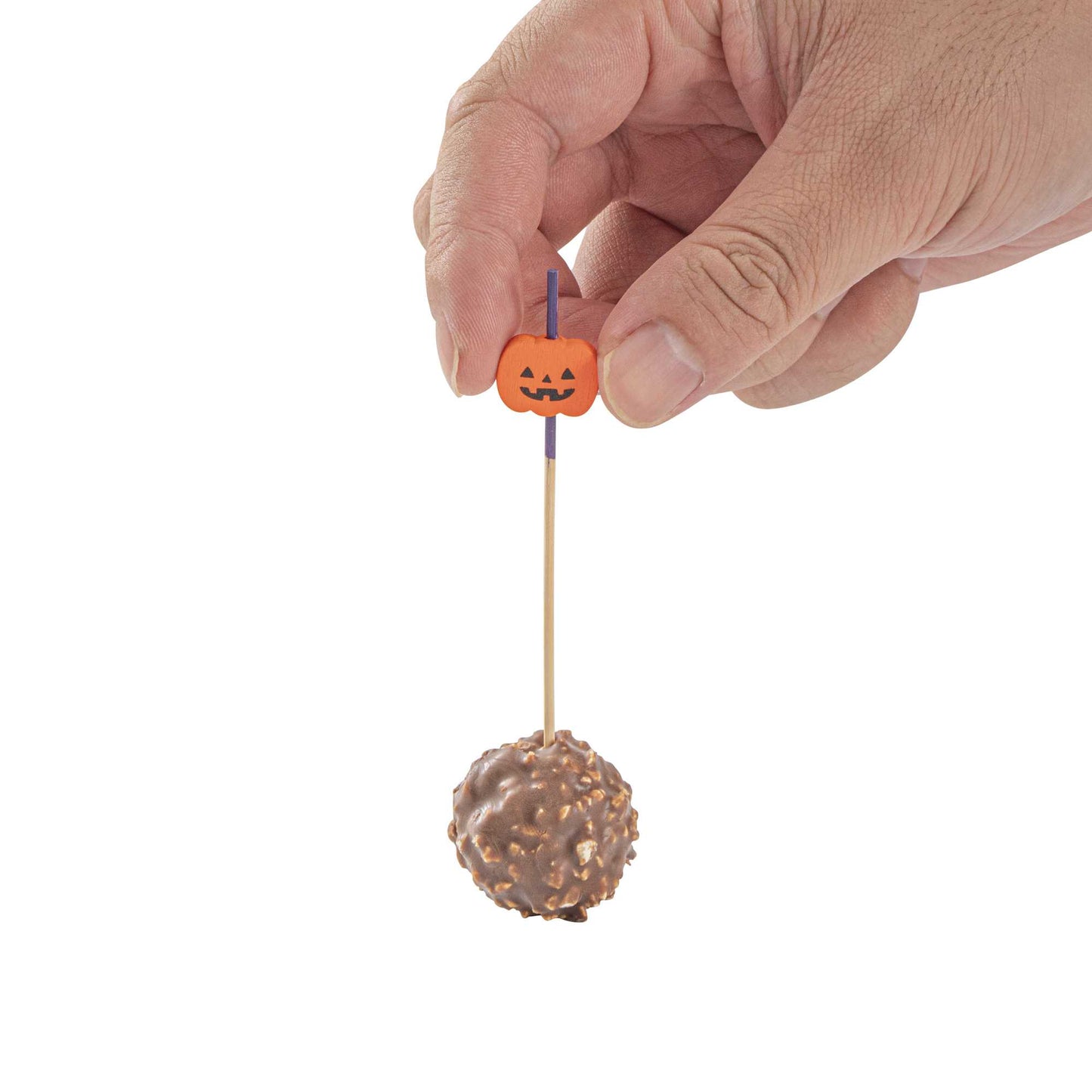 Pixy Orange Bamboo Jack-o-Lantern Pick - 4" x 3/4" - 1000 count box
