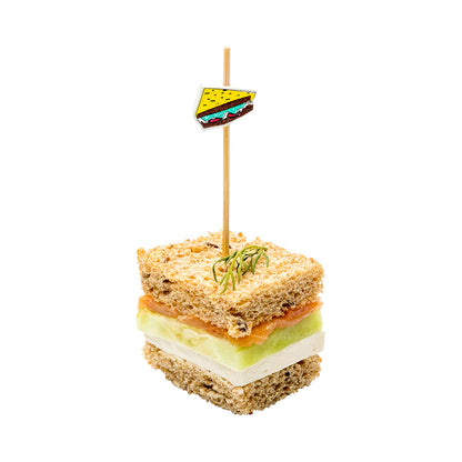 Pixy Yellow Bamboo Sandwich Pick - 4" x 3/4" - 1000 count box