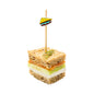 Pixy Yellow Bamboo Sandwich Pick - 4" x 3/4" - 1000 count box