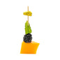 Pixy Yellow Bamboo Swiss Cheese Pick - 4" x 3/4" - 1000 count box