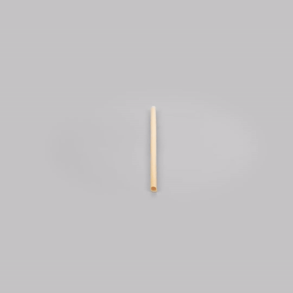 Bev Tek Natural Hay Cocktail Straw - Biodegradable - 5" - 100 count box