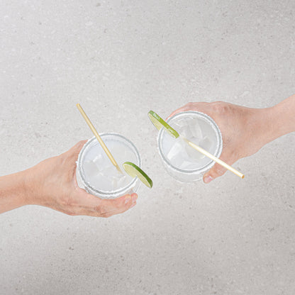 Bev Tek Natural Hay Cocktail Straw - Biodegradable - 5" - 1000 count box