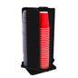 Restpresso Black Bamboo Coffee Cup / Lid Organizer - 4 Section, Revolving - 9" x 9" x 18" - 1 count box