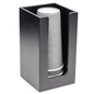 Restpresso Black Bamboo Coffee Cup / Lid / Cocktail Napkin Organizer - 4 1/2" x 4 1/2" x 8" - 1 count box