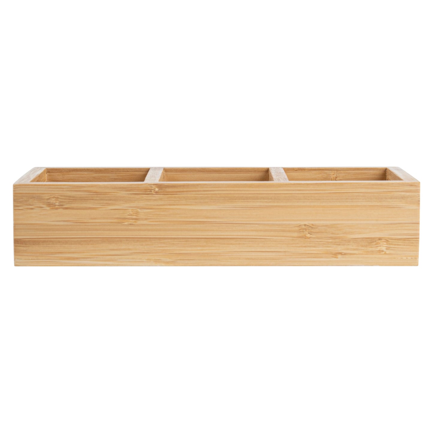 Restpresso Rectangle Natural Bamboo Packet Organizer - 9 1/2" x 4 1/4" x 2" - 1 count box