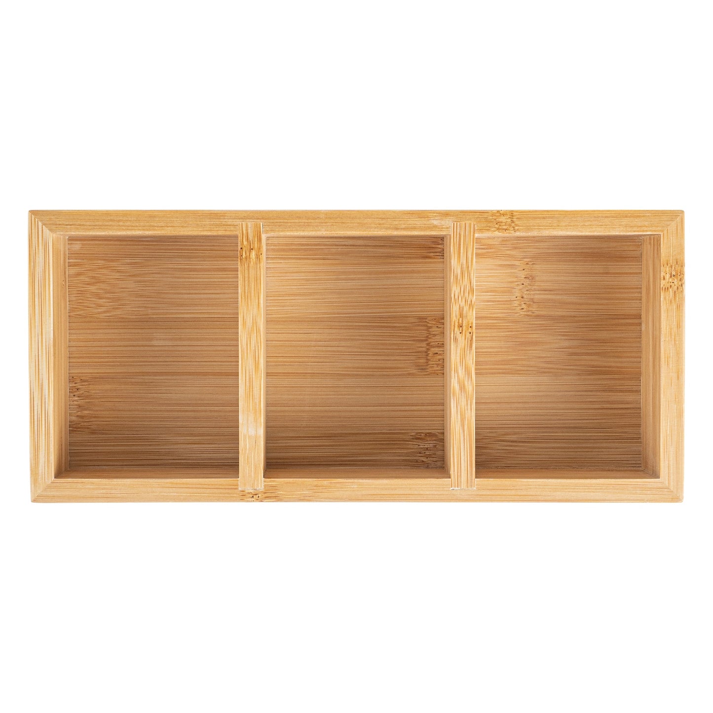 Restpresso Rectangle Natural Bamboo Packet Organizer - 9 1/2" x 4 1/4" x 2" - 1 count box