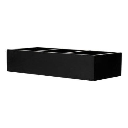 Restpresso Rectangle Black Bamboo Packet Organizer - 9 1/2" x 4 1/4" x 2" - 1 count box