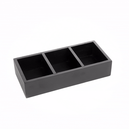 Restpresso Rectangle Black Bamboo Packet Organizer - 9 1/2" x 4 1/4" x 2" - 1 count box