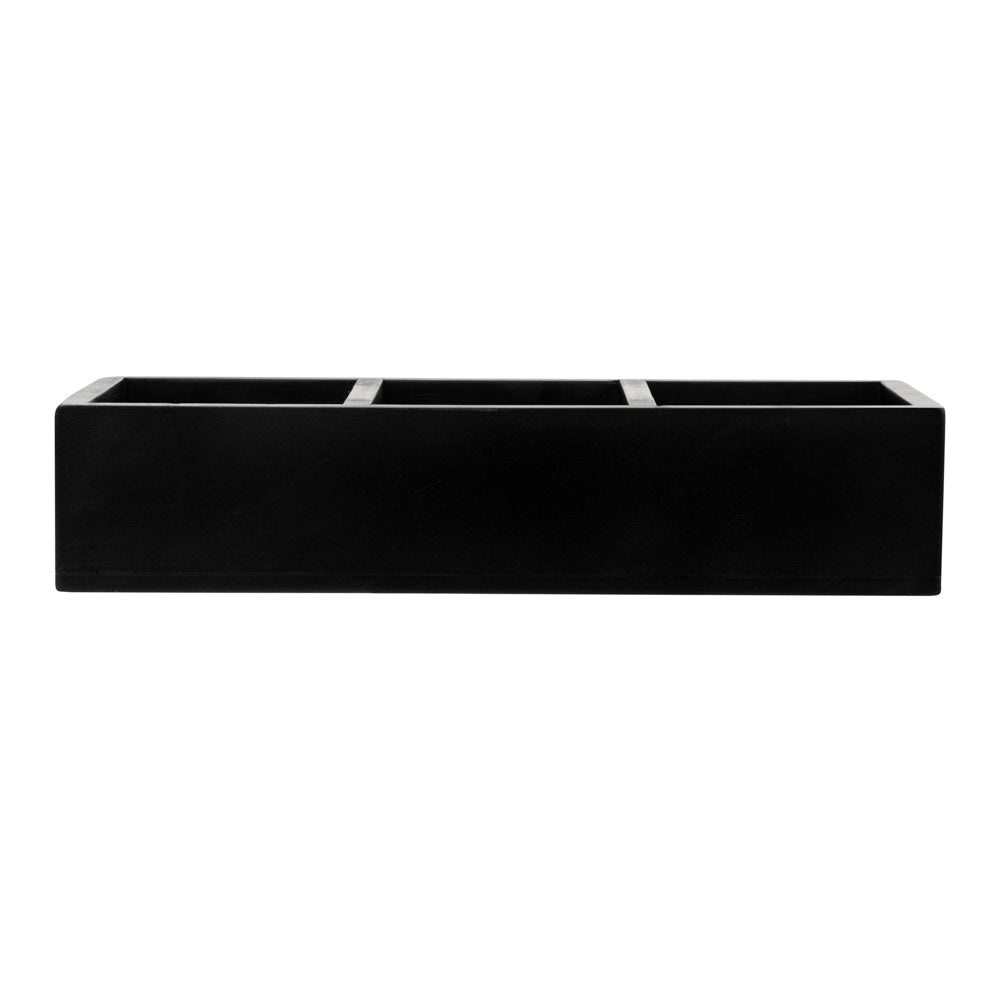 Restpresso Rectangle Black Bamboo Packet Organizer - 9 1/2" x 4 1/4" x 2" - 1 count box