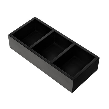 Restpresso Rectangle Black Bamboo Packet Organizer - 9 1/2" x 4 1/4" x 2" - 1 count box