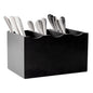 Eco Display Rectangle Black Bamboo Flatware Display - 8 1/4" x 5 1/2" x 4 3/4" - 1 count box