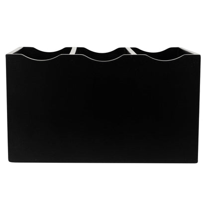 Eco Display Rectangle Black Bamboo Flatware Display - 8 1/4" x 5 1/2" x 4 3/4" - 1 count box