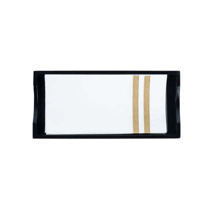 Nature Tek Rectangle Black Bamboo Napkin Holder - 9 1/2" x 4 1/4" x 2" - 1 count box