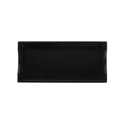 Nature Tek Rectangle Black Bamboo Napkin Holder - 9 1/2" x 4 1/4" x 2" - 1 count box