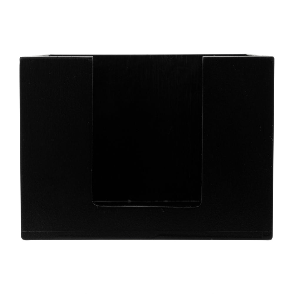 Nature Tek Square Black Bamboo Cocktail Napkin Holder - 5 1/2" x 5 1/2" x 4" - 1 count box