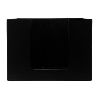 Nature Tek Square Black Bamboo Cocktail Napkin Holder - 5 1/2" x 5 1/2" x 4" - 1 count box