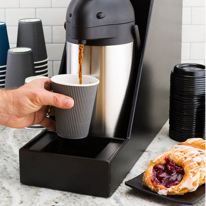 Restpresso Black Bamboo Dual Airpot Coffee Dispenser Display - 23 1/2" x 7" x 13 1/2" - 1 count box